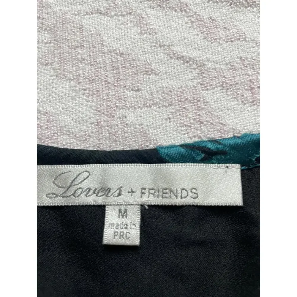 Lovers & Friends Women’s Lace Trim Long Sleeve Floral Blouse Top Size Medium - Picture 6 of 9
